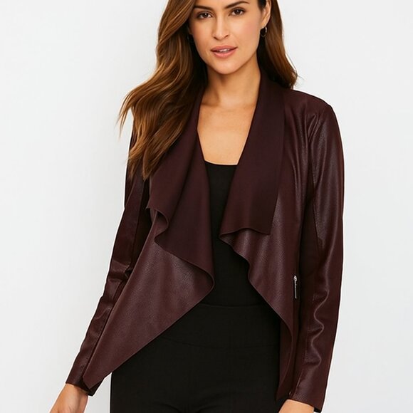 White House Black Market Jackets & Blazers - 2/$30 White House Black Market Drape Front Jacket Cabernet #9914